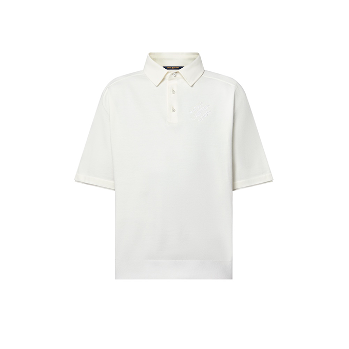 lv louis vuitton letter embroidered polo shirt